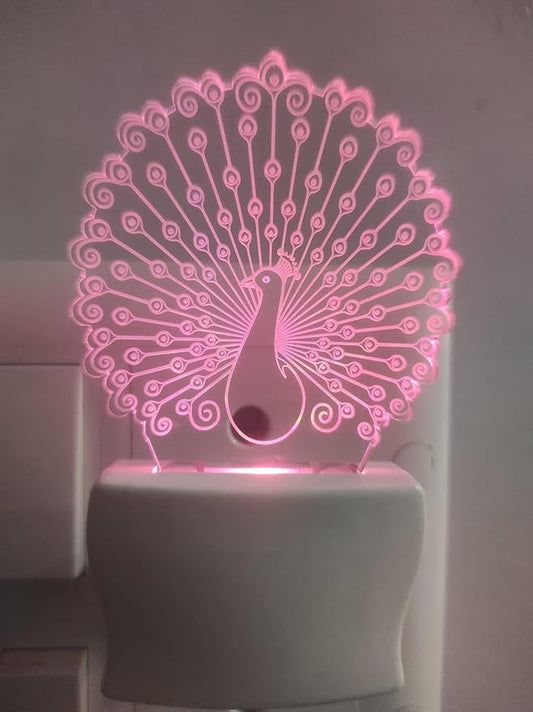 Peacock 3D Illusion LED Night Lamp.